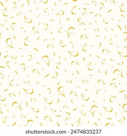 Cereal wheat straw pattern background. Golden ears of wheat, rye or barley. Vector wrapping paper for bread.