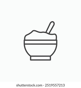 Cerealline na cor preta da linha fina. ilustração simples de símbolos vetoriais planos.