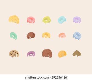Cereals dipped in milk with splashes