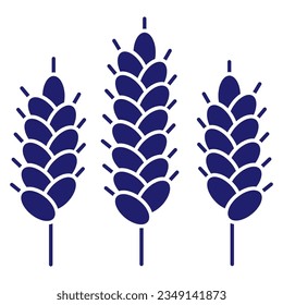 Cereals doodle illustration icon pearl millet, agriculture, wheat, barley, rice, maize, timothy grass, buckwheat, proso, sorghum.Thick line art about grain plants.Editable Stroke.Wheat ear icon line.