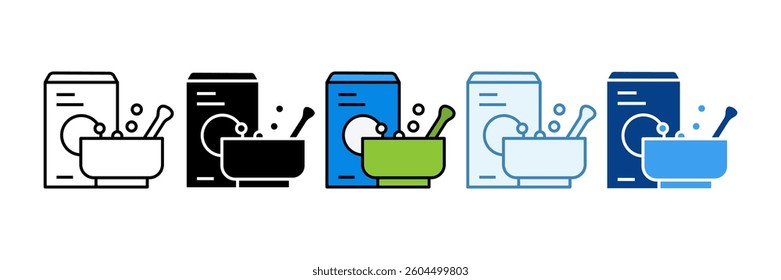 Cereals Icon Set Multiple Style Collection