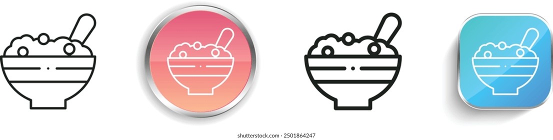 cereals icon. Thin Linear, Regular and Button Style Design Isolated On White Background