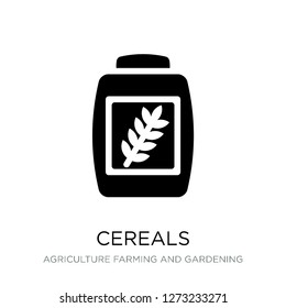 cereals icon vector on white background, cereals trendy filled icons from Agriculture farming and gardening collection, cereals simple element illustration