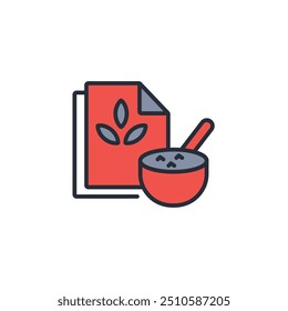 cereals icon. vector.Editable stroke.linear style sign for use web design,logo.Symbol illustration.