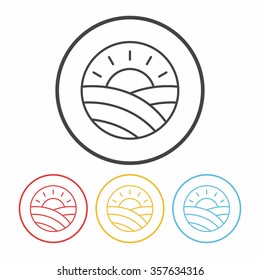 Cereals line icon