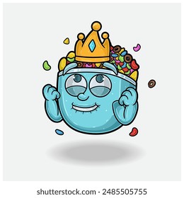 Cereals Mascot Character Cartoon With Happy expression. For brand, label, packaging and product. Vector Illustration