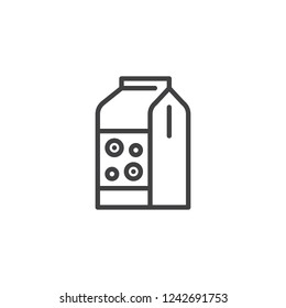 Cereals package outline icon. linear style sign for mobile concept and web design. Flakes paper bag simple line vector icon. Symbol, logo illustration. Pixel perfect vector graphics