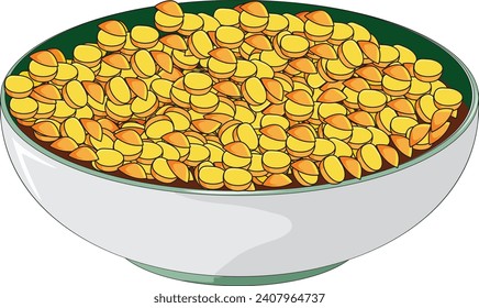 Cereals and pulses vector illustration