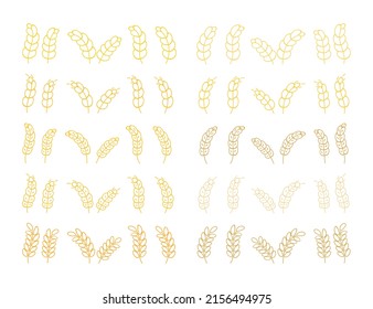 cereals spica isolated vector set