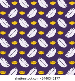 Cereals stunning trendy multicolor repeating pattern vector illustration background