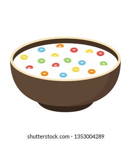 Cereals vector. Cereals on white background. wallpaper. bowl vector.