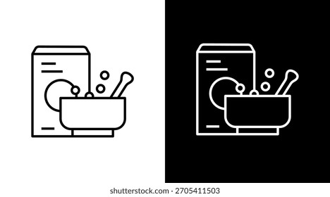 Diseño de conjunto de iconos blancos de cereales