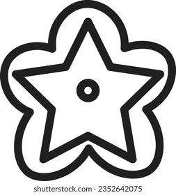 Cerebration Chinese Flower Outline Icon