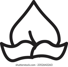 Cerebration Chinese Flower Outline Icon