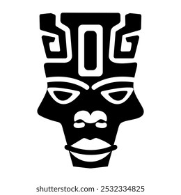 Ídolo ceremonial icono de estilo sólido 
