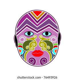 Ceremonial Mask - ungroup and easily change colors