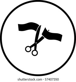 ceremonial scissors and ribbon symbol