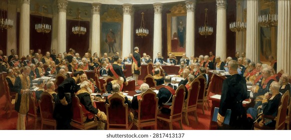 Ceremonial Sitting of the State Council on 7 May 1901 Marking the Centenary of its Foundation