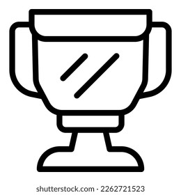 Ceremony award icon outline vector. Success win. Trophy cup