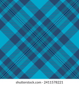 Ceremony check textile seamless, artistic vector tartan plaid. Net background fabric texture pattern in cyan and blue colors.