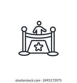 ceremony icon. vector.Editable stroke.linear style sign for use web design,logo.Symbol illustration.