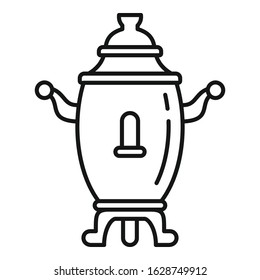Ceremony samovar icon. Outline ceremony samovar vector icon for web design isolated on white background