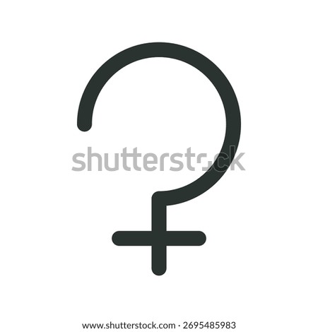 Ceres astrology symbol. Ceres asteroid vector sign with editable stroke