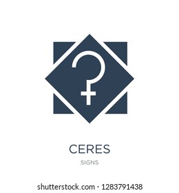 ceres icon vector on white background, ceres trendy filled icons from Signs collection, ceres vector illustration