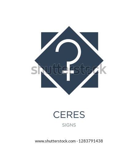 ceres icon vector on white background, ceres trendy filled icons from Signs collection, ceres vector illustration