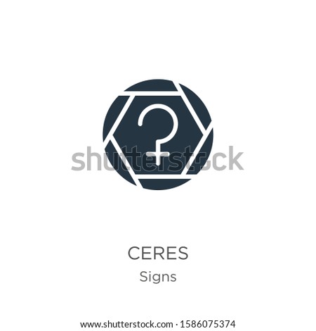 Ceres icon vector. Trendy flat ceres icon from signs collection isolated on white background. Vector illustration can be used for web and mobile graphic design, logo, eps10