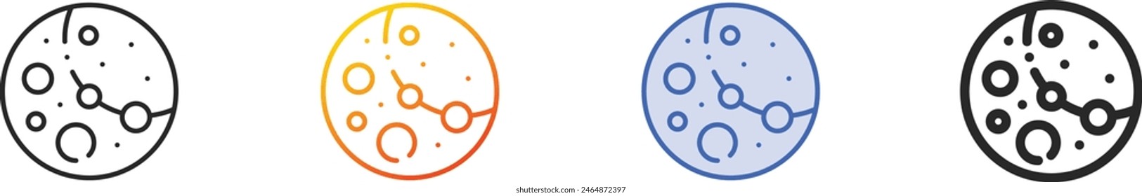 ceres icon.Thin Linear, Gradient, Blue Stroke and bold Style Design Isolated On White Background