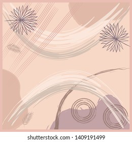 Ceria pattern art design, warmth sand colour and bright line design for scarf or hijab pattern