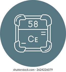 Cerium Line vector Icon Design