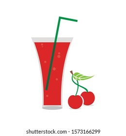 cerry juice design logo - vector