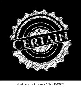 Certain chalkboard emblem