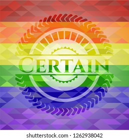 Certain lgbt colors emblem 