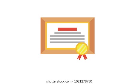 Certificade isolated vector illustration
