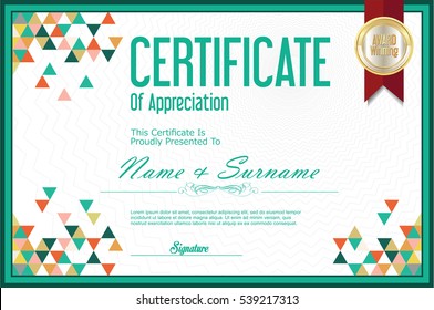Certificate abstract template background 