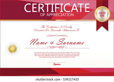 Certificate abstract template background 