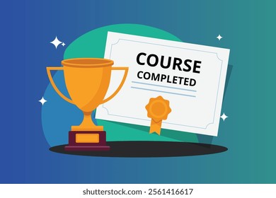 Certificate of Accomplishment, Celebrating Your Successful Journey in Completing the Course