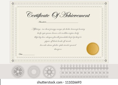 Certificate Of Achievement.