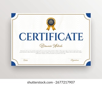 certificate of achievement award template vector