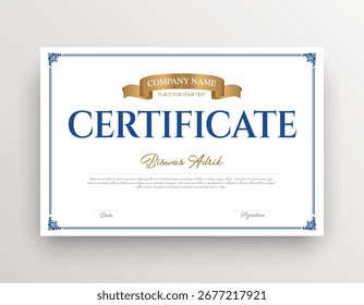 Certificado de logro Premio Plantilla Vector