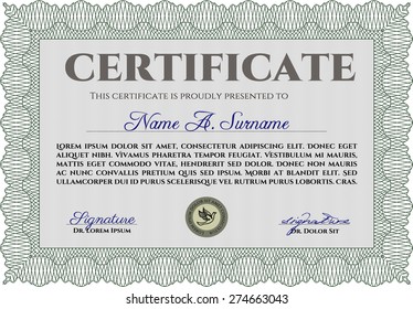 Certificate of achievement. With background. Good design. Customizable, Easy to edit and change colors.