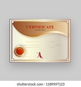 Certificate of Achievement for Baseball sports.