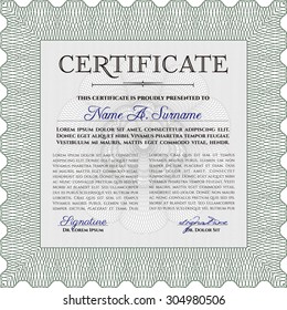 Certificado de progreso. Diseño de belleza. Patrón vectorial que se utiliza en dinero y certificado.Con un fondo complejo. 