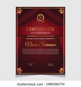 Certificate Achievement Border Design Templates Elements Stock Vector Royalty Free