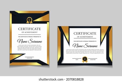 Certificate Achievement Border Design Templates Elements Stock Vector ...