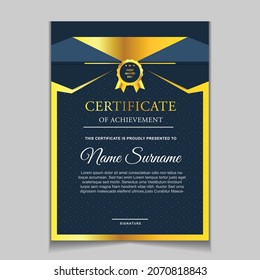 Certificate Achievement Border Design Templates Elements Stock Vector ...