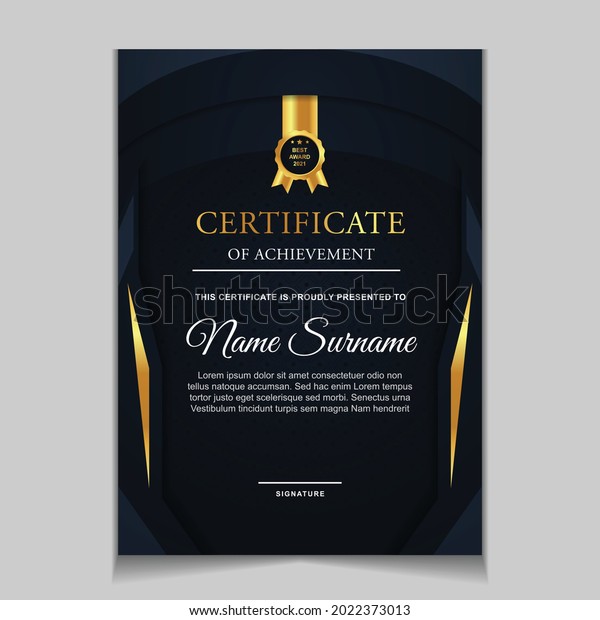 Certificate Achievement Border Design Templates Elements Stock Vector ...